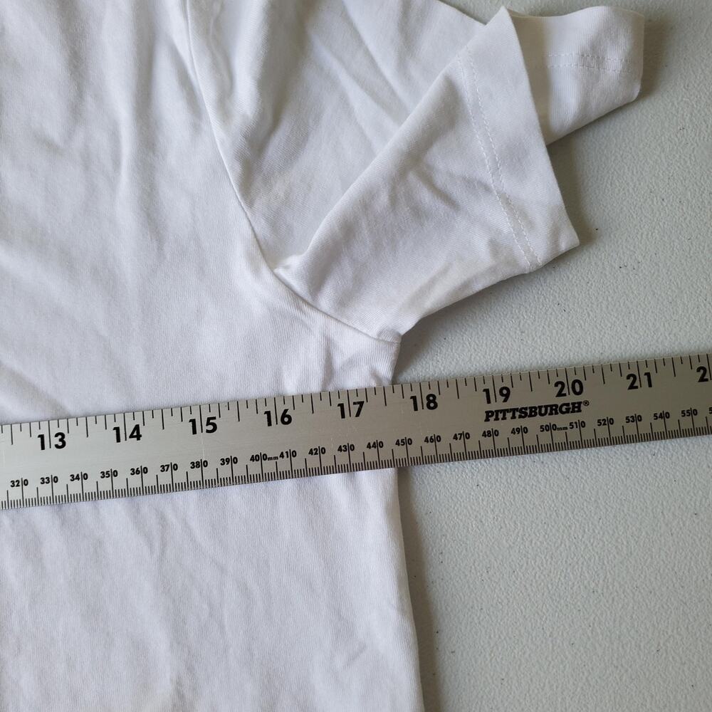 MNG Shirt Womens XS White Embroidered Lace Applique Short Sleeve Cotton Top - Picture 6 of 8